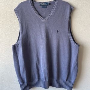 purple ralph lauren sweater vest